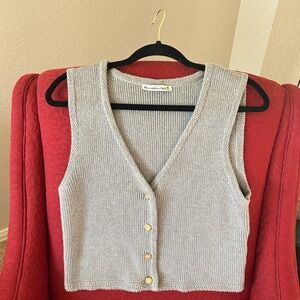 Abercrombie & Fitch Mara Gray Knit Vest